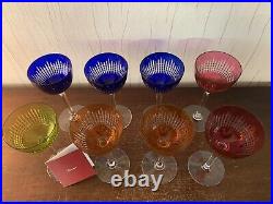 8 verres à vin overlay modèle Nancy en cristal de Baccarat (prix à la pièce)