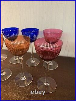 8 verres à vin overlay modèle Nancy en cristal de Baccarat (prix à la pièce)