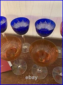 8 verres à vin overlay modèle Nancy en cristal de Baccarat (prix à la pièce)