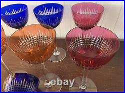 8 verres à vin overlay modèle Nancy en cristal de Baccarat (prix à la pièce)