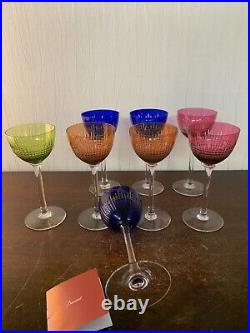 8 verres à vin overlay modèle Nancy en cristal de Baccarat (prix à la pièce)