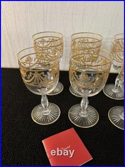 8 verres attribué à vin modèle doré cristal de Baccarat (prix pour 1 verre)