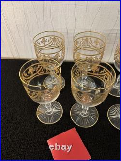 8 verres attribué à vin modèle doré cristal de Baccarat (prix pour 1 verre)