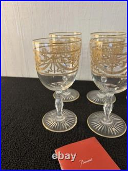 8 verres attribué à vin modèle doré cristal de Baccarat (prix pour 1 verre)