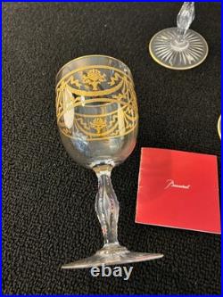 8 verres attribué à vin modèle doré cristal de Baccarat (prix pour 1 verre)