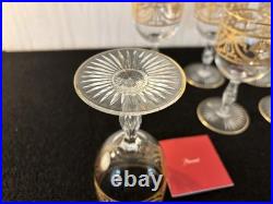 8 verres attribué à vin modèle doré cristal de Baccarat (prix pour 1 verre)