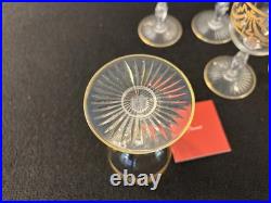 8 verres attribué à vin modèle doré cristal de Baccarat (prix pour 1 verre)