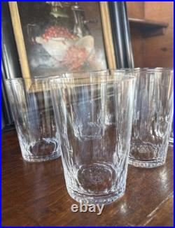 8 verres gobelets Baccarat Richelieu Champigny cristal signé France vintage