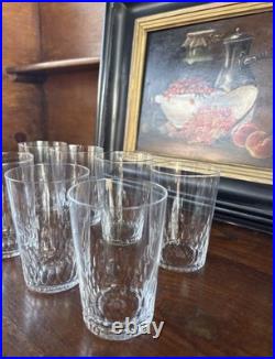 8 verres gobelets Baccarat Richelieu Champigny cristal signé France vintage