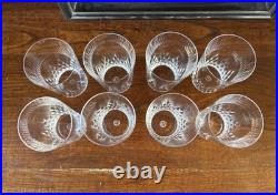 8 verres gobelets Baccarat Richelieu Champigny cristal signé France vintage