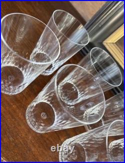 8 verres gobelets Baccarat Richelieu Champigny cristal signé France vintage