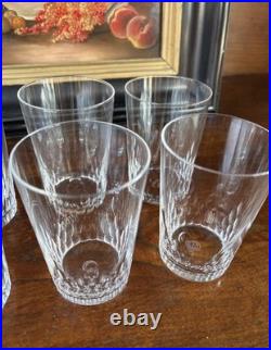 8 verres gobelets Baccarat Richelieu Champigny cristal signé France vintage