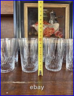 8 verres gobelets Baccarat Richelieu Champigny cristal signé France vintage