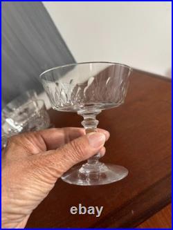 9 COUPES A CHAMPAGNE EN CRISTAL, modèle RICHELIEU-CHAMPIGNY (H 10 cm) BACCARAT