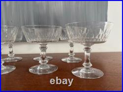 9 COUPES A CHAMPAGNE EN CRISTAL, modèle RICHELIEU-CHAMPIGNY (H 10 cm) BACCARAT