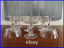 9 COUPES A CHAMPAGNE EN CRISTAL, modèle RICHELIEU-CHAMPIGNY (H 10 cm) BACCARAT
