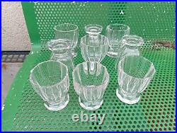 9 Verre En Cristal De Baccarat Art Deco Parfait Etat Etat Neuf