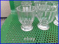 9 Verre En Cristal De Baccarat Art Deco Parfait Etat Etat Neuf