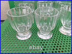 9 Verre En Cristal De Baccarat Art Deco Parfait Etat Etat Neuf
