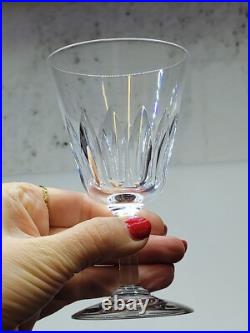 9 Verres A Vin Blanc Baccarat Modèle Côte D'Azur Hauteur 12,6 Cm Signés