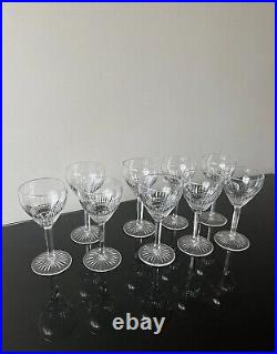 9 Verres A Vin Blanc En Cristal Saint Louis Modèle Calibri Non Baccarat