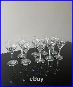 9 Verres A Vin Blanc En Cristal Saint Louis Modèle Calibri Non Baccarat