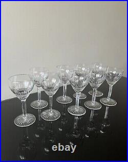 9 Verres A Vin Blanc En Cristal Saint Louis Modèle Calibri Non Baccarat