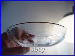 9 coupelles à glace cristal de Baccarat gravées à buvants dorés Catalogue 1916