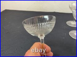 9 coupes à champagne cristal BACCARAT modèle NANCY 11,5 cm Service Table Verre