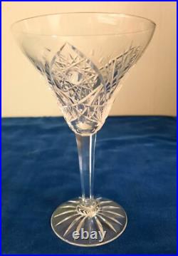 9 coupes à champagne en cristal taillé, cristal de Lorraine (Baccarat)