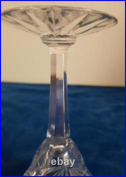 9 coupes à champagne en cristal taillé, cristal de Lorraine (Baccarat)