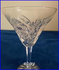 9 coupes à champagne en cristal taillé, cristal de Lorraine (Baccarat)