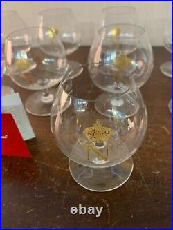 9 verres à Cognac Napoléon or en cristal de Baccarat (prix à la pièce)