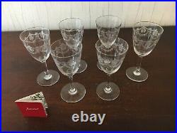 9 verres à eau gravé modèle Beauharnais cristal Baccarat (prix à la pièce)