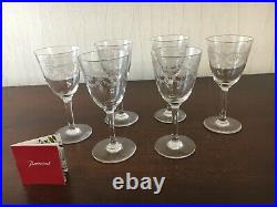 9 verres à eau gravé modèle Beauharnais cristal Baccarat (prix à la pièce)