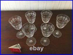 9 verres à eau gravé modèle Beauharnais cristal Baccarat (prix à la pièce)