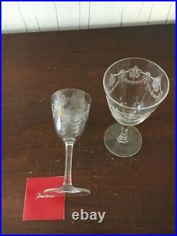 9 verres à eau gravé modèle Beauharnais cristal Baccarat (prix à la pièce)