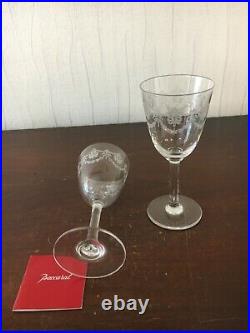 9 verres à eau gravé modèle Beauharnais cristal Baccarat (prix à la pièce)