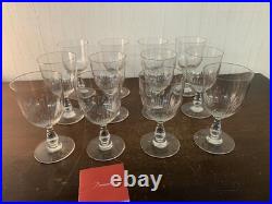 9 verres à eau modèle jeux d'orgue en cristal de Baccarat (prix à la pièce)