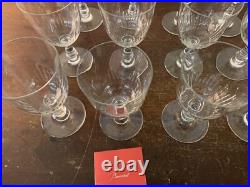 9 verres à eau modèle jeux d'orgue en cristal de Baccarat (prix à la pièce)