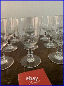 9 verres à eau modèle jeux d'orgue en cristal de Baccarat (prix à la pièce)
