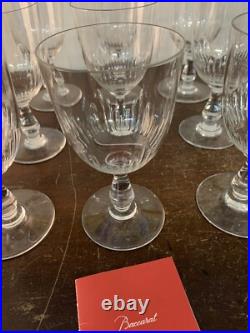 9 verres à eau modèle jeux d'orgue en cristal de Baccarat (prix à la pièce)