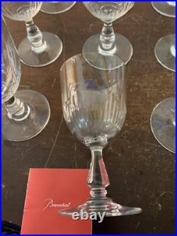 9 verres à eau modèle jeux d'orgue en cristal de Baccarat (prix à la pièce)