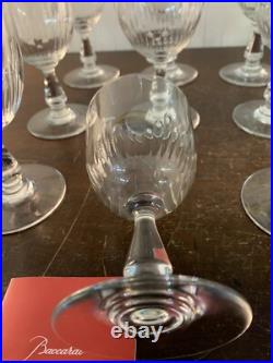 9 verres à eau modèle jeux d'orgue en cristal de Baccarat (prix à la pièce)