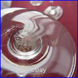 9 verres a porto en cristal de Baccarat taille diamant et biseaux signé