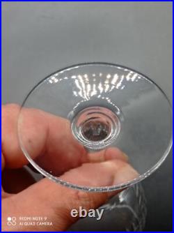 9 verres à vin blanc en cristal de BACCARAT modèle Nancy, 12,7 cm