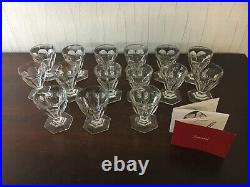 9 verres à vin blanc modèle Bourbon cristal de Baccarat h 8cm prix à la pièce
