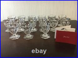 9 verres à vin blanc modèle Bourbon cristal de Baccarat h 8cm prix à la pièce