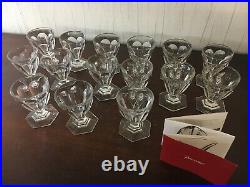 9 verres à vin blanc modèle Bourbon cristal de Baccarat h 8cm prix à la pièce