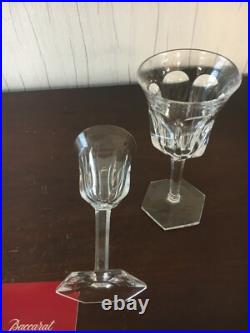 9 verres à vin rouge modèle Malmaison en cristal de Baccarat (prix à la pièce)